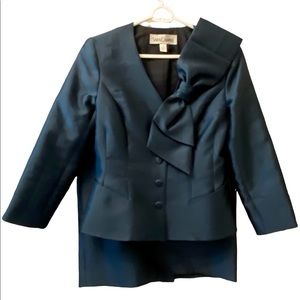 Teal Sara Campbell skirt suit
